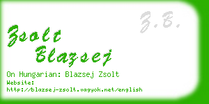 zsolt blazsej business card